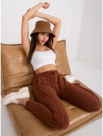 Hnědé dámské úpletové kalhoty typu chino model 21470493 - Factory Price