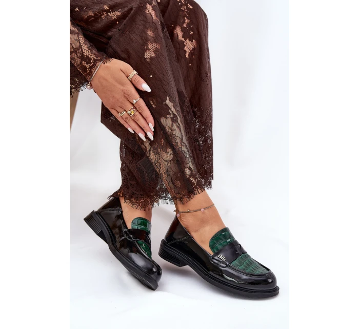 Lakované Kožené Dámské Mokasíny model 21691316 - VINCEZA