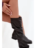 Dámské kožené kozačky model 21725114 černé - Maciejka