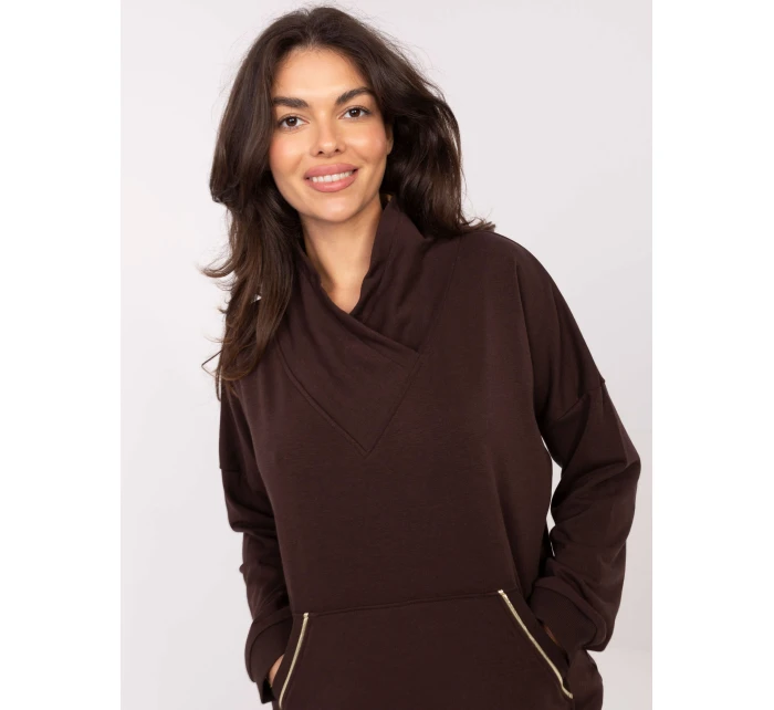 Bluza RV BL model 21334850 ciemny brązowy - FPrice Bluza RV BL model 21334850 ciemny brązowy - FPrice