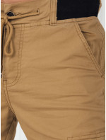 Pánské khaki cargo kalhoty Dstreet UX4176
