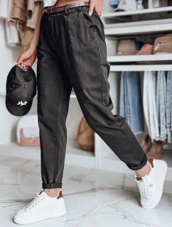 Dámské kalhoty chinos s páskem RELCIX black Dstreet UY2584