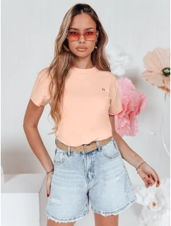 Dámské žebrované tričko SMILE FOR YOU růžové FashionStreet RY2907