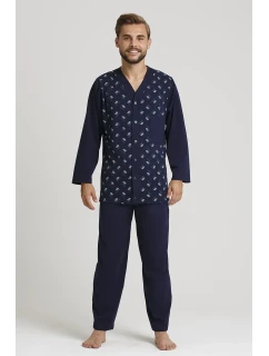 Pánské rozepínací pyžamo Gucio dł/r M-2XL