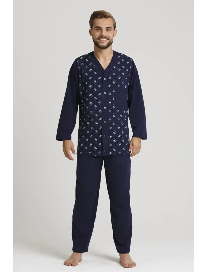 Pánské rozepínací pyžamo Gucio dł/r M-2XL