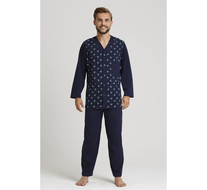 Pánské rozepínací pyžamo Gucio dł/r M-2XL