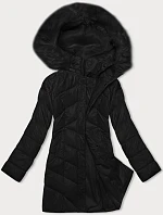 Dámská zimní bunda s kapucí černá (H-898-01)