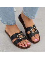 Dámské žabky s ornamentem černé Sergio Leone SK077H Dámské žabky s ornamentem černé Sergio Leone SK077H