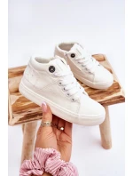 Dětské klasické vysoké tenisky Big Star model 21609037 Bílá - Big Star Shoes Dětské klasické vysoké tenisky Big Star model 21609037 Bílá - Big Star Shoes