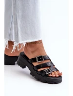 Dámské Sandály Na Nízkém Podpatku  Černé model 21661798 - Zaxy
