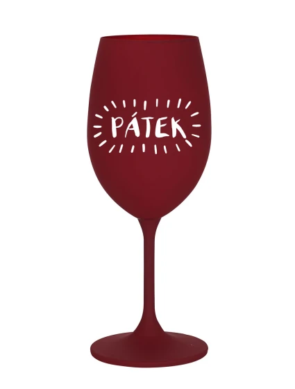 PÁTEK - bordó sklenice na víno 350 ml