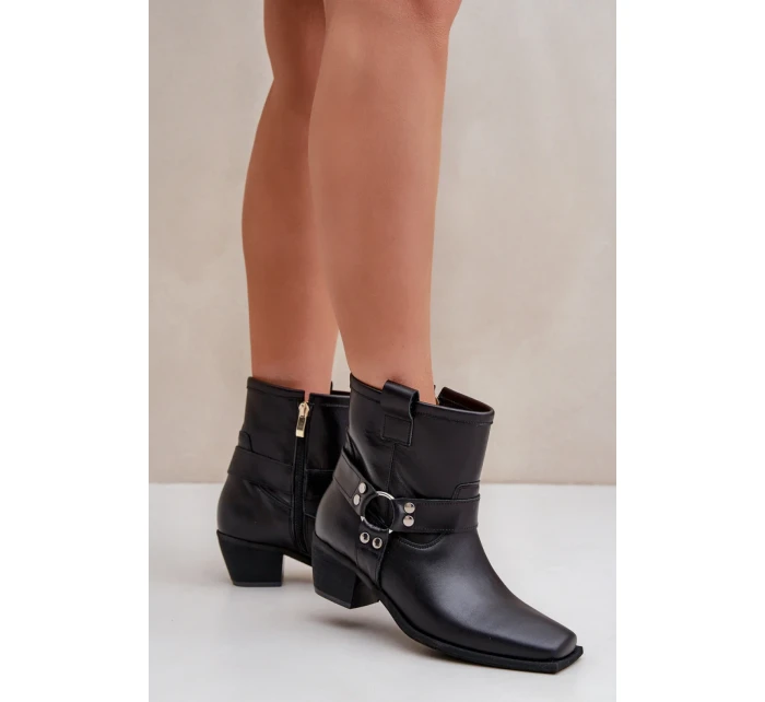 Boty na podpatku model 203874 Step in style Boty na podpatku model 203874 Step in style