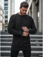 Pánský tmavě šedý svetr FashionStreet WX1964