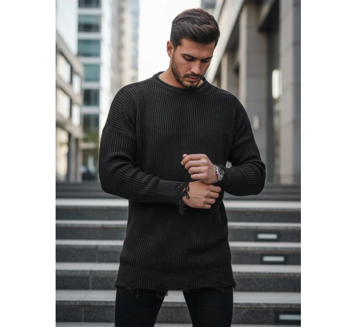Pánský tmavě šedý svetr FashionStreet WX1964