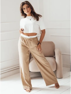 Dámské široké kalhoty THAMI camel FashionStreet UY1849