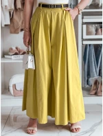 FLOWES pruhovaná sukně-kalhoty v hořčicové barvě Dstreet UY2589