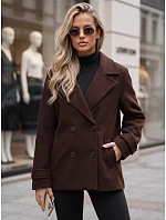 Płaszcz damski dwurzędowy brązowy model 22554615 - FashionStreet