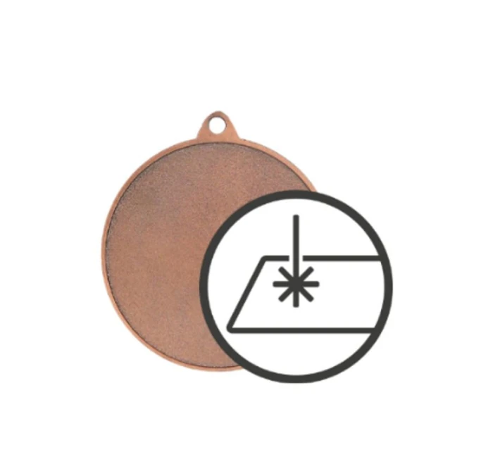 Medal metalowy z grawerowaniem na laminacie