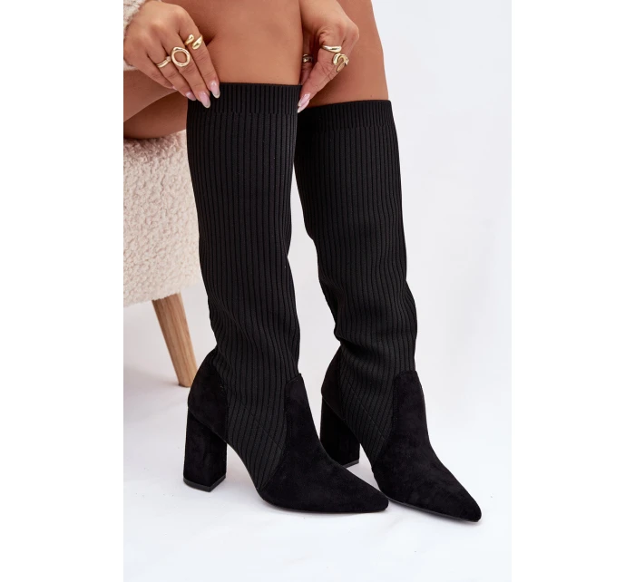 Dámské kozačky na podpatku Černé model 21788181 - Boto Dámské kozačky na podpatku Černé model 21788181 - Boto