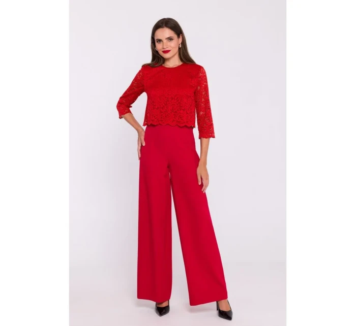 S381 Kombinéza s krajkovými detaily - červená S381 Kombinéza s krajkovými detaily - červená