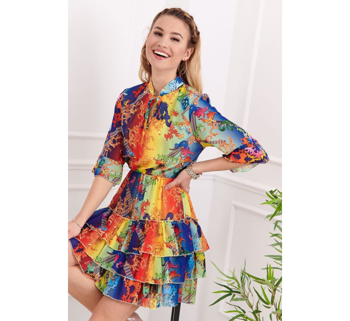 Vzdušné šaty s barevnými vzory