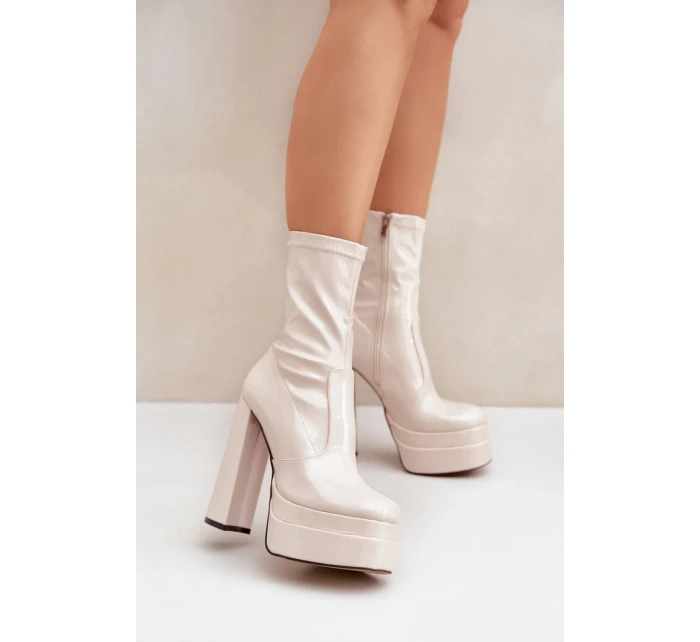 Boty na podpatku model 204681 Step in style Boty na podpatku model 204681 Step in style