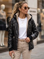 Dámská přechodová bunda s odnímatelnou kapucí, černá, FashionStreet TY5803