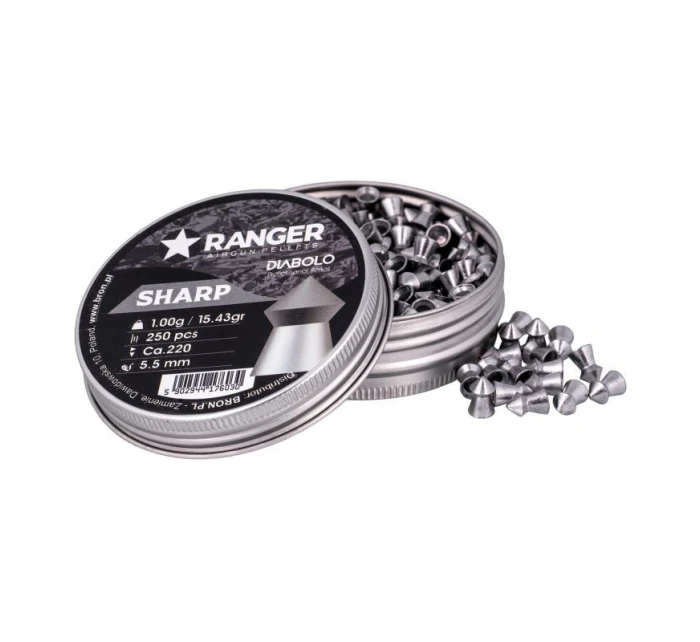 5,5 mm RANGER Diabolo Sharp Point 250 kuliček 1,00 g