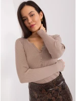 Bluzka RV BZ model 19034211 ciemny bezowy - FPrice Bluzka RV BZ model 19034211 ciemny bezowy - FPrice