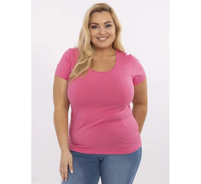 T shirt RV TS model 21072637 ciemny różowy - FPrice