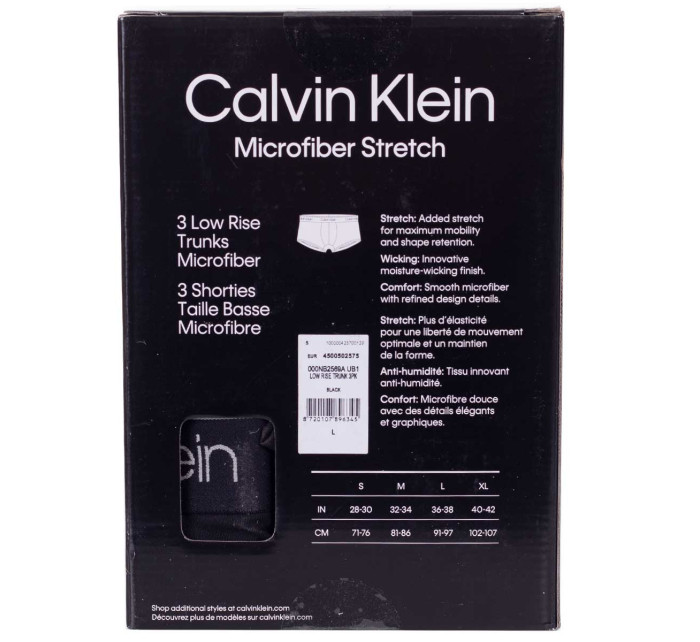 Calvin Klein Spodní prádlo 3Pack Slipy 000NB2569AUB1 Black