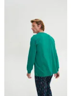 Pánské pyžamo s dlouhým rukávem 19661 tmavě modré - Vamp