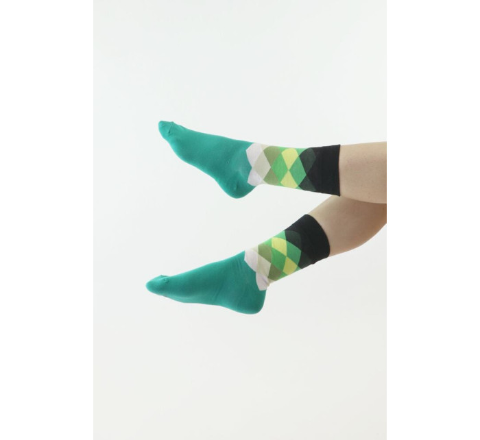 Ponožky Cube zelené s černým lemem