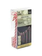 SVĚTLA GIRLANDY 10 VEDL LÍZÁTKO TYČINKY VÁNOČNÍ STROM TEPLÁ BÍLÁ LUCA