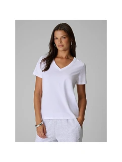 Dámské jednobarevné tričko s střihem model 22541615 - 4F