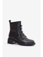 Kožené boty na zip zateplené černé model 21675513 - EVENTO