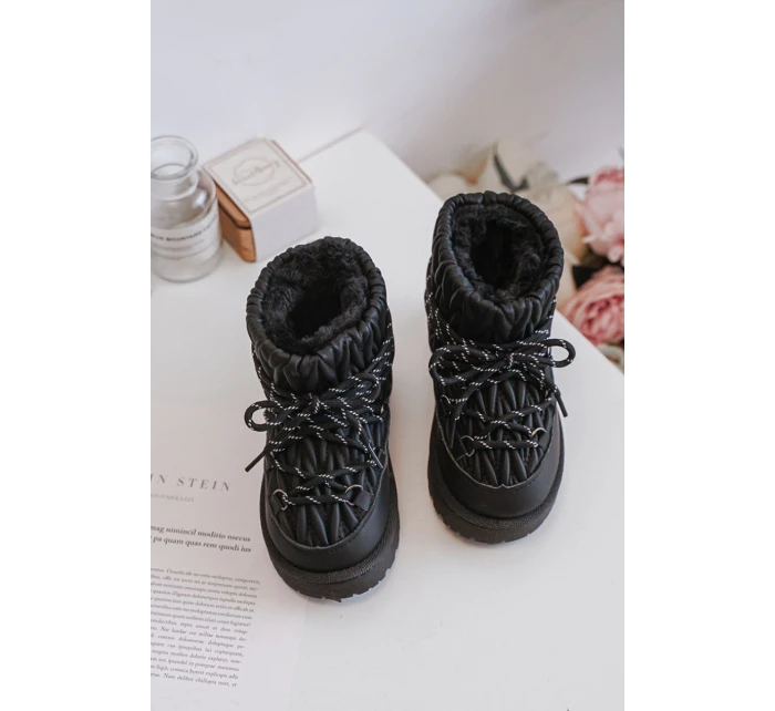 Dětské Zimní Boty S Kožíškem Černé model 21680341 - Boto