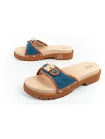 Dámské dřeváky W F305492349 hnědo-modré - Scholl Iconic