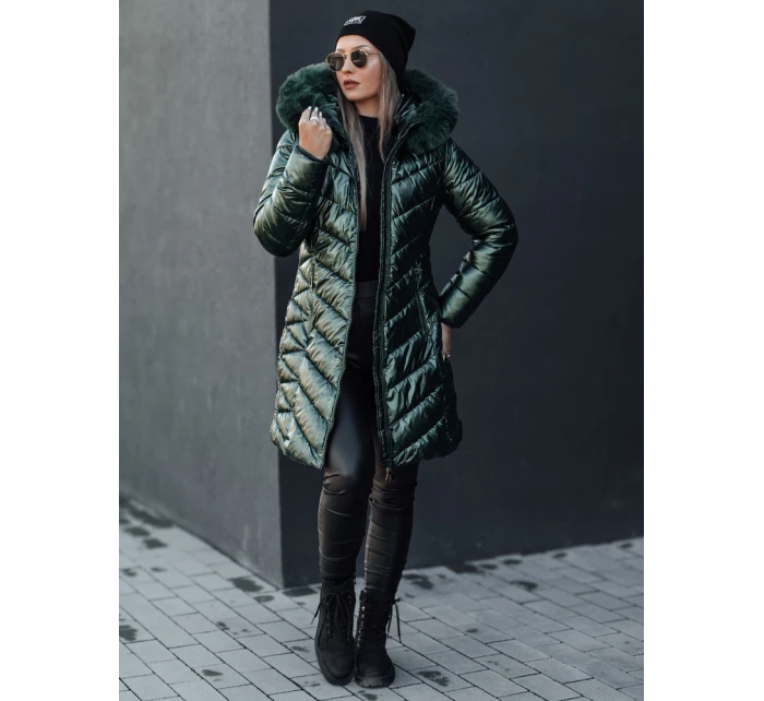 Dámská prošívaná zimní bunda BELLATRIX zelená FashionStreet TY4591