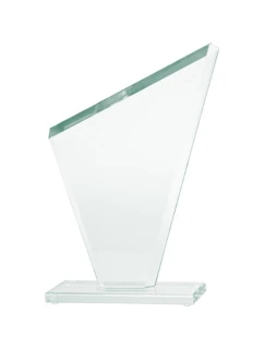 Skleněná trofej s matným podstavcem