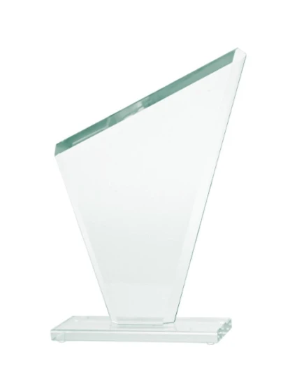 Skleněná trofej s matným podstavcem