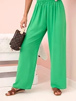 Kalhoty s širokým nohavicí světle zelené