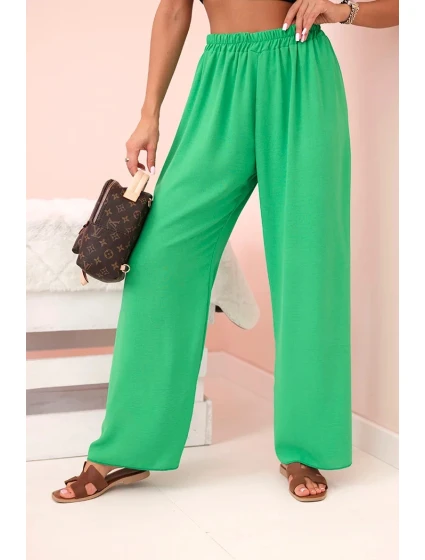 Kalhoty s širokým nohavicí světle zelené Kalhoty s širokým nohavicí světle zelené