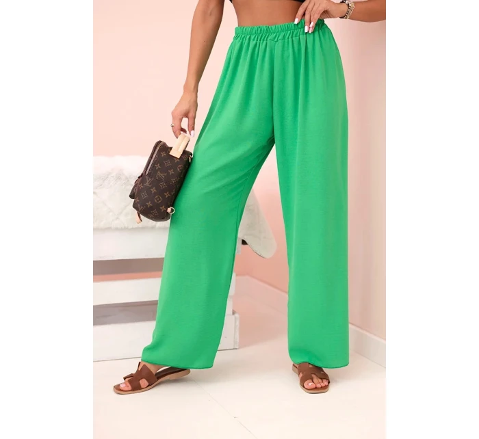 Kalhoty s širokým nohavicí světle zelené Kalhoty s širokým nohavicí světle zelené