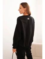 Dámská bavlněná souprava s potiskem Minimal černý Dámská bavlněná souprava s potiskem Minimal černý