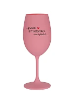 PROTOŽE BÝT INŽENÝRKA NENÍ PRDEL - růžová sklenice na víno 350 ml