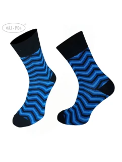 Pánské ponožky Funny 11 modré se vzorem - Raj-Pol