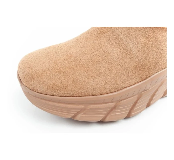 Skechers dámské zimní kotníkové boty zateplené kožené hnědé dámské