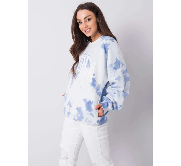 Bluza DS BL model 21055309 biało niebieski - FPrice Bluza DS BL model 21055309 biało niebieski - FPrice