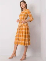 Dámské šaty model 18909747 tmavě žlutá Lakerta - FPrice Dámské šaty model 18909747 tmavě žlutá Lakerta - FPrice
